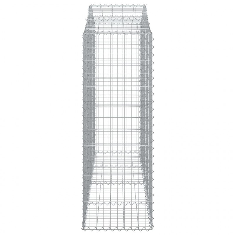 Kosze gabionowe, 18 szt, 200x50x140/160cm, galwanizowane żelazo