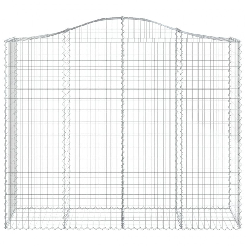 Kosze gabionowe, 12 szt, 200x50x160/180cm, galwanizowane żelazo