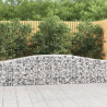 Kosze gabionowe, 10 szt, 400x30x60/80 cm, galwanizowane żelazo