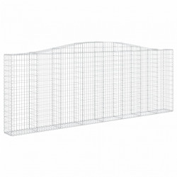 Kosze gabionowe, 10 szt, 400x30x140/160cm, galwanizowane żelazo