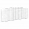 Kosze gabionowe, 10 szt, 400x30x140/160cm, galwanizowane żelazo