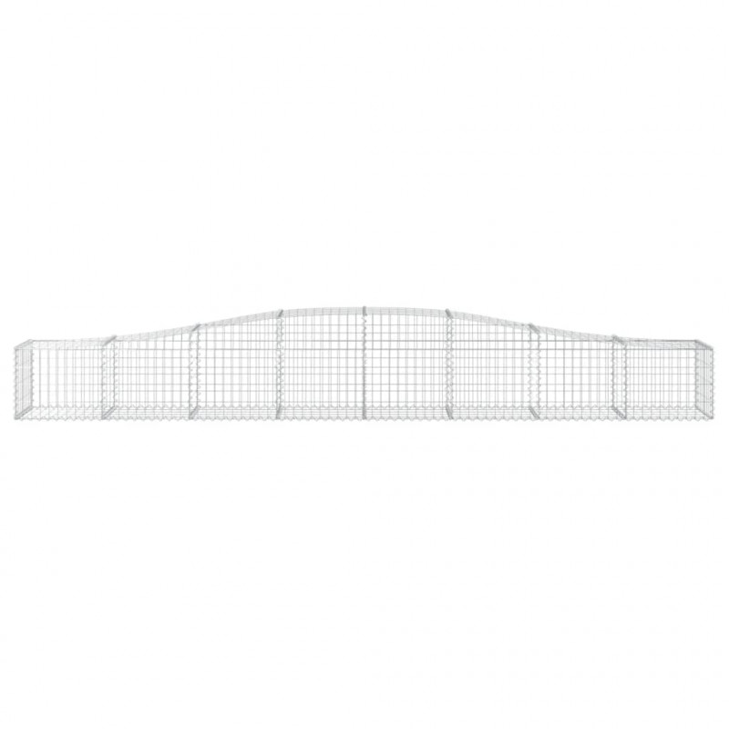 Kosze gabionowe, 20 szt, 400x50x40/60 cm, galwanizowane żelazo