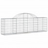 Kosze gabionowe, 11 szt, 200x30x60/80 cm, galwanizowane żelazo