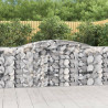 Kosze gabionowe, 20 szt, 400x50x100/120cm, galwanizowane żelazo