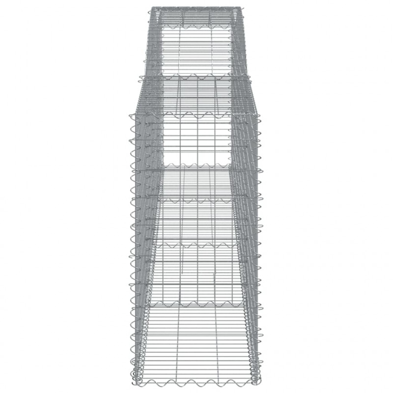 Kosze gabionowe, 20 szt, 400x50x100/120cm, galwanizowane żelazo
