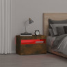 Szafka nocna z oświetleniem LED, przydymiony dąb, 60x35x40 cm