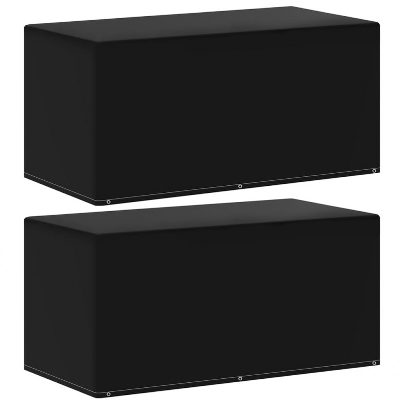 Pokrowce na meble ogrodowe, 2 szt., 6 oczek, 160x80x75 cm