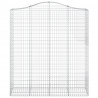 Kosze gabionowe, 6 szt, 200x50x220/240 cm, galwanizowane żelazo