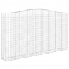 Kosze gabionowe, 5 szt, 400x50x220/240 cm, galwanizowane żelazo