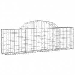 Kosze gabionowe, 14 szt, 200x30x60/80 cm, galwanizowane żelazo