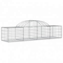 Kosze gabionowe, 14 szt, 200x50x40/60 cm, galwanizowane żelazo