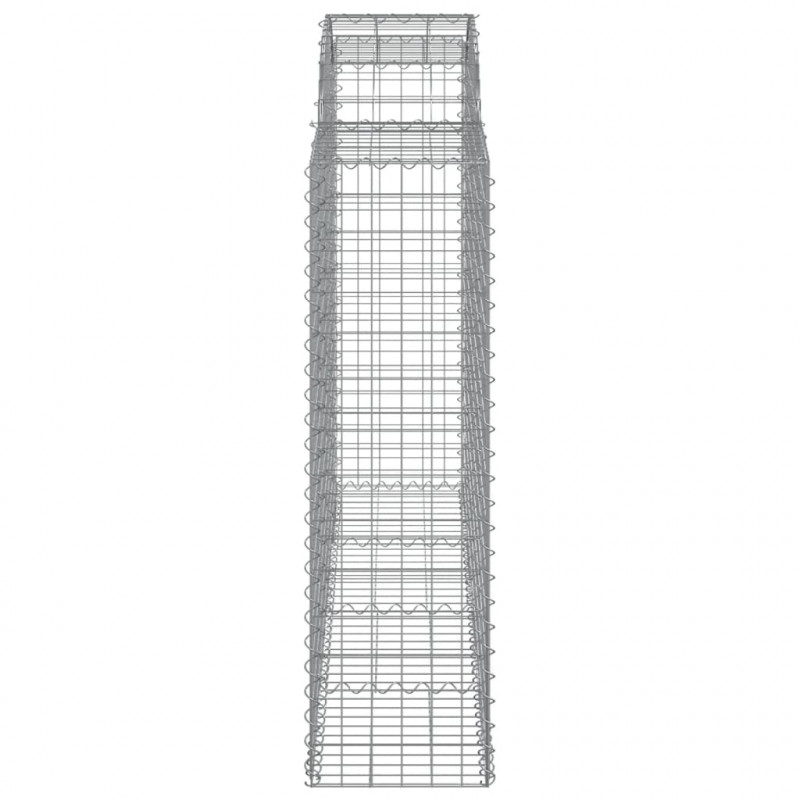 Kosze gabionowe, 13 szt, 200x50x140/160cm, galwanizowane żelazo