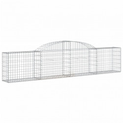 Kosze gabionowe, 13 szt., 300x30x60/80 cm, galwanizowane żelazo