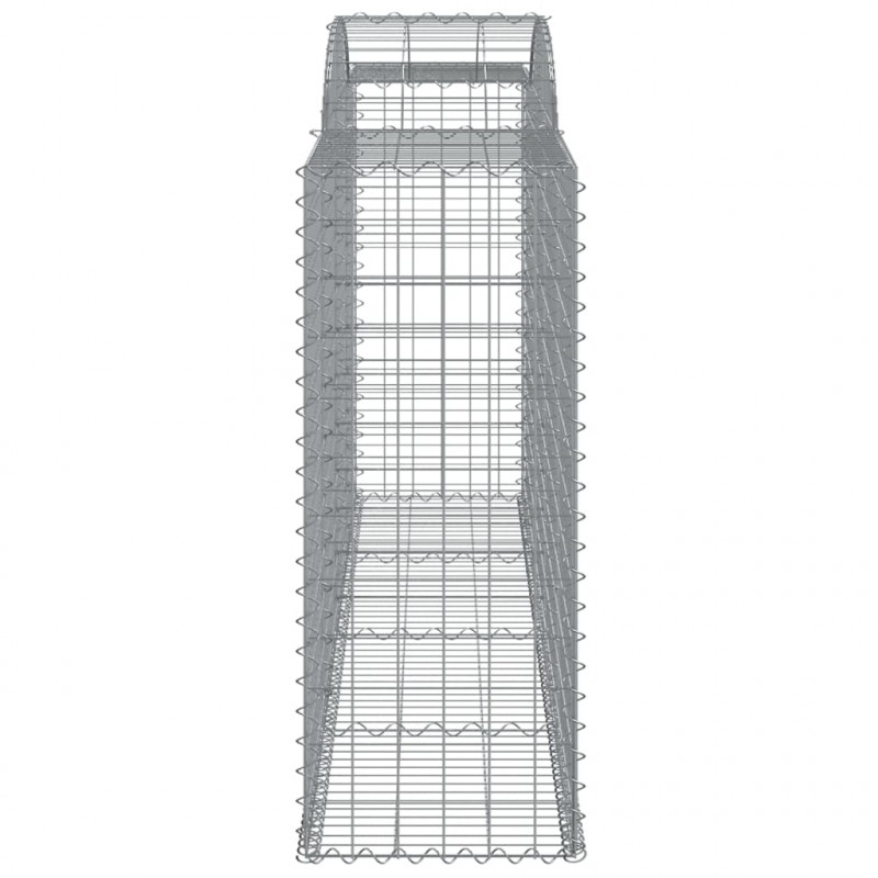Kosze gabionowe, 15 szt, 300x50x120/140cm, galwanizowane żelazo