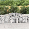 Kosze gabionowe, 20 szt, 400x30x80/100 cm, galwanizowane żelazo