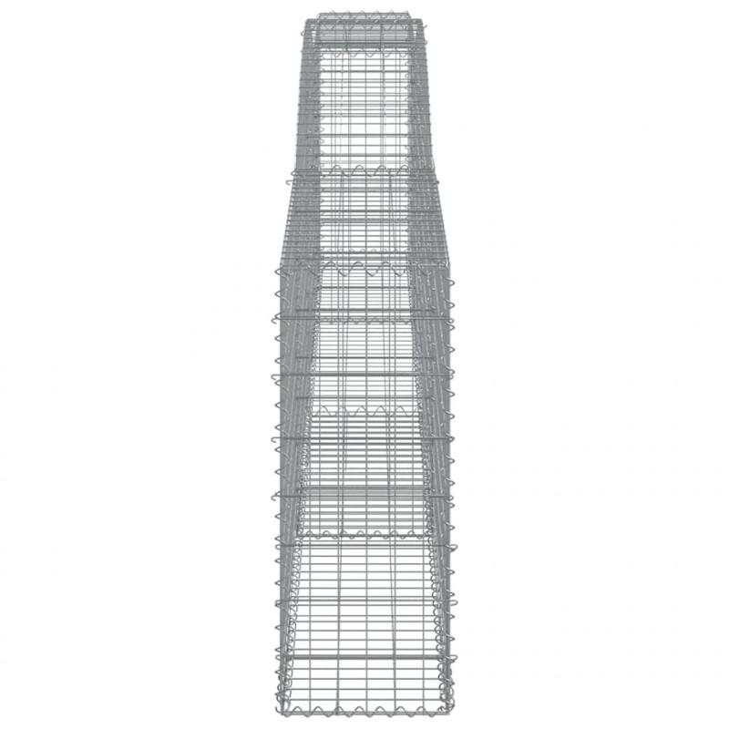 Kosze gabionowe, 20 szt, 400x30x80/100 cm, galwanizowane żelazo