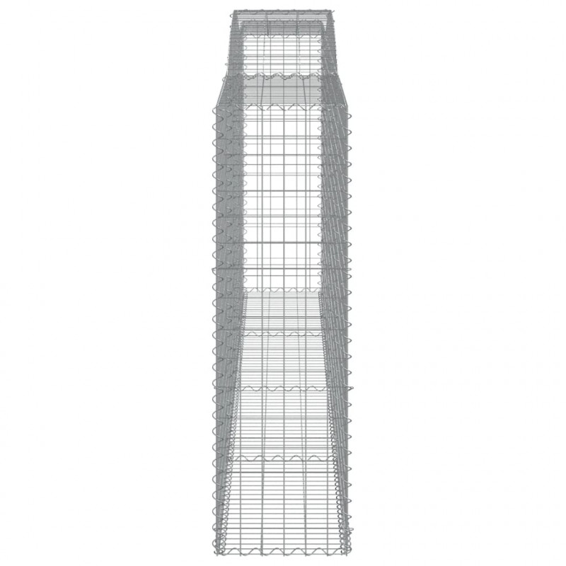 Kosze gabionowe, 5 szt, 400x50x160/180 cm, galwanizowane żelazo