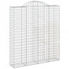 Kosze gabionowe, 5 szt, 200x50x220/240 cm, galwanizowane żelazo