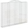 Kosze gabionowe, 2 szt, 300x30x220/240 cm, galwanizowane żelazo