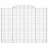 Kosze gabionowe, 2 szt, 300x30x220/240 cm, galwanizowane żelazo