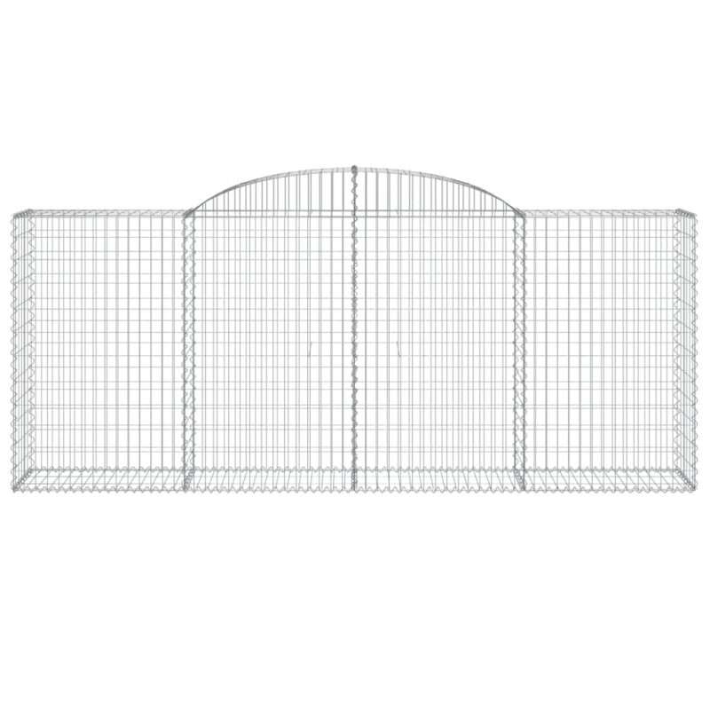 Kosze gabionowe, 20 szt, 300x50x120/140cm, galwanizowane żelazo