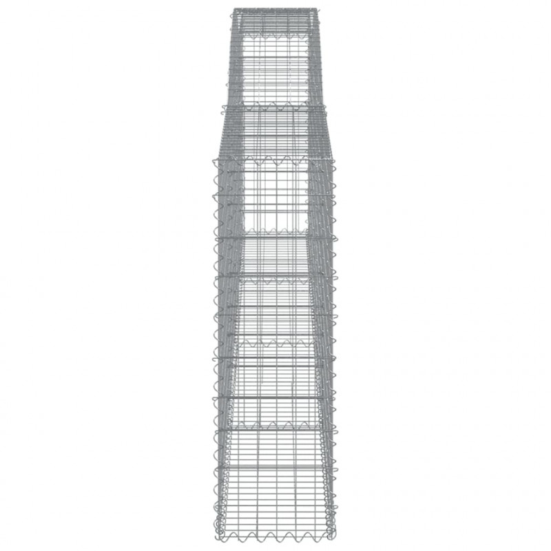 Kosze gabionowe, 25 szt, 400x30x100/120cm, galwanizowane żelazo