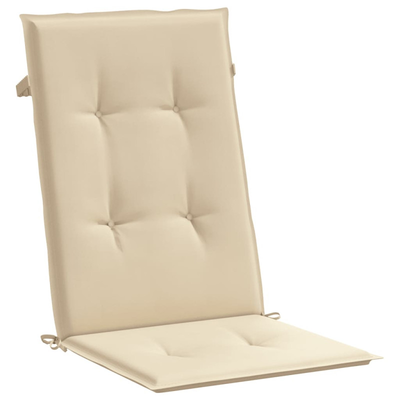 Poduszki na krzesła ogrodowe, 2 szt., beżowe, 120x50x3 cm