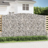 Kosze gabionowe, 8 szt, 400x50x220/240 cm, galwanizowane żelazo