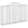 Kosze gabionowe, 18 szt, 200x30x120/140cm, galwanizowane żelazo