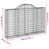 Kosze gabionowe, 18 szt, 200x30x120/140cm, galwanizowane żelazo