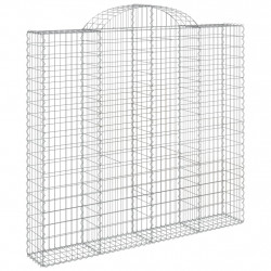 Kosze gabionowe, 12 szt, 200x50x180/200cm, galwanizowane żelazo