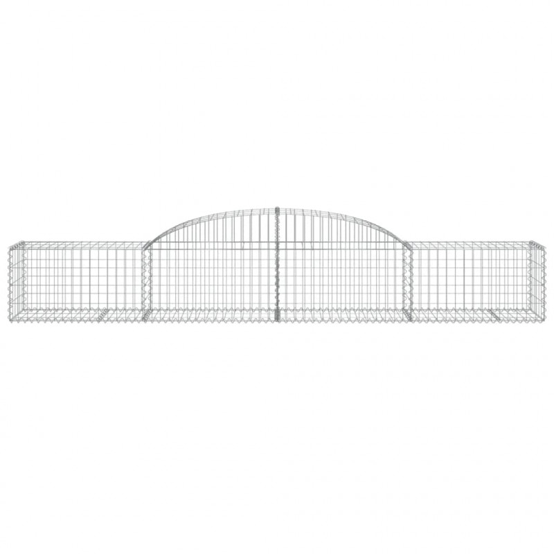 Kosze gabionowe, 25 szt, 300x50x40/60 cm, galwanizowane żelazo