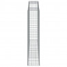 Kosze gabionowe, 7 szt, 300x50x220/240 cm, galwanizowane żelazo