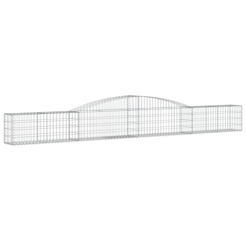 Kosze gabionowe, 10 szt, 400x30x40/60 cm, galwanizowane żelazo