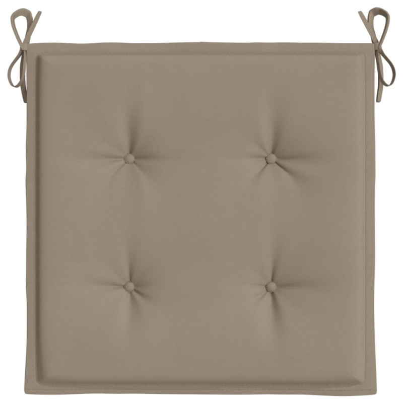 Poduszki na krzesła ogrodowe, 2 szt., taupe, 50x50x3 cm