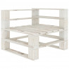Ogrodowa sofa 3-osobowa z palet, drewniana, biała