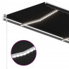 Ręcznie zwijana markiza z LED, 4,5x3,5 m, antracytowa