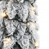 Sztuczna choinka z 45 lampkami LED, ośnieżona, 90 cm