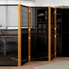 Parawan 6-panelowy, czarny, 420 x 180 cm