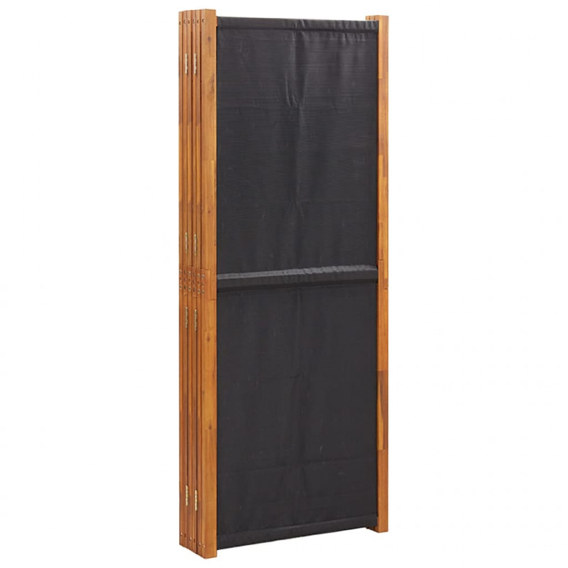 Parawan 6-panelowy, czarny, 420 x 180 cm