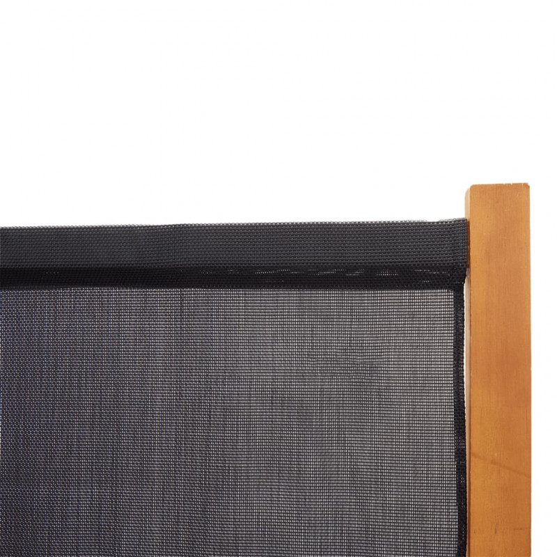 Parawan 6-panelowy, czarny, 420 x 180 cm