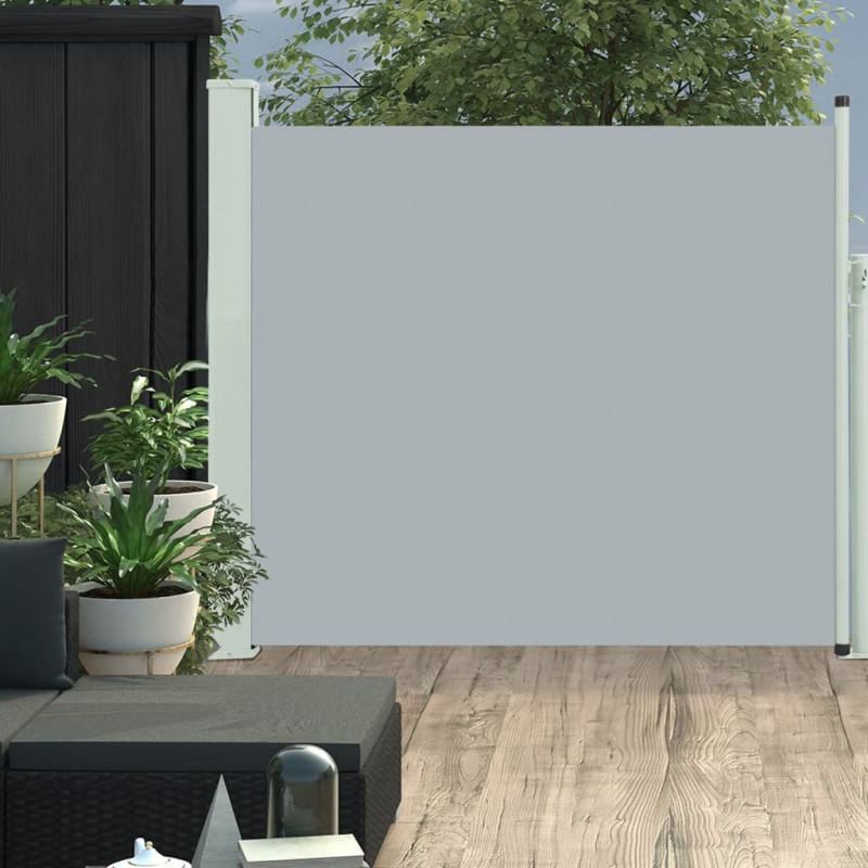 Wysuwana markiza boczna na taras, 100 x 300 cm, szara