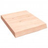 Półka, 40x50x(2-6) cm, surowe lite drewno dębowe