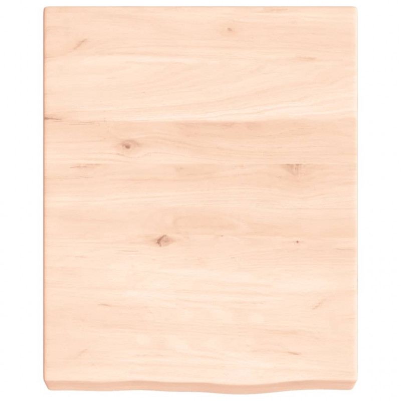 Półka, 40x50x(2-6) cm, surowe lite drewno dębowe