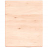Półka, 40x50x(2-6) cm, surowe lite drewno dębowe