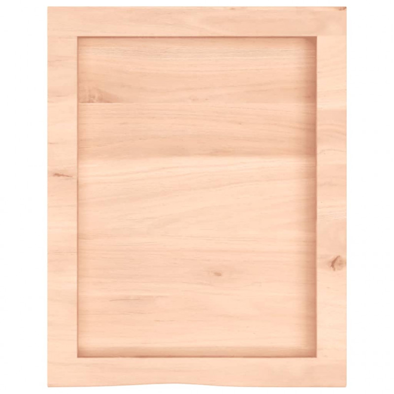 Półka, 40x50x(2-6) cm, surowe lite drewno dębowe