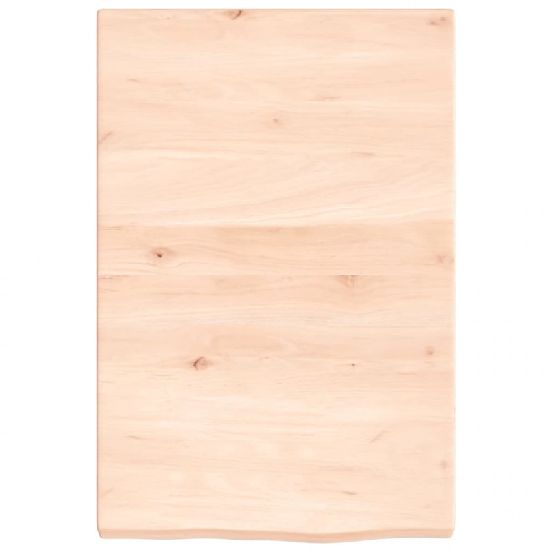 Półka, 40x60x(2-4) cm, surowe lite drewno dębowe