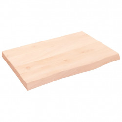 Półka, 60x40x(2-4) cm, surowe lite drewno dębowe