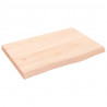 Półka, 60x40x(2-4) cm, surowe lite drewno dębowe