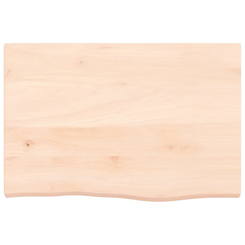 Półka, 60x40x(2-4) cm, surowe lite drewno dębowe